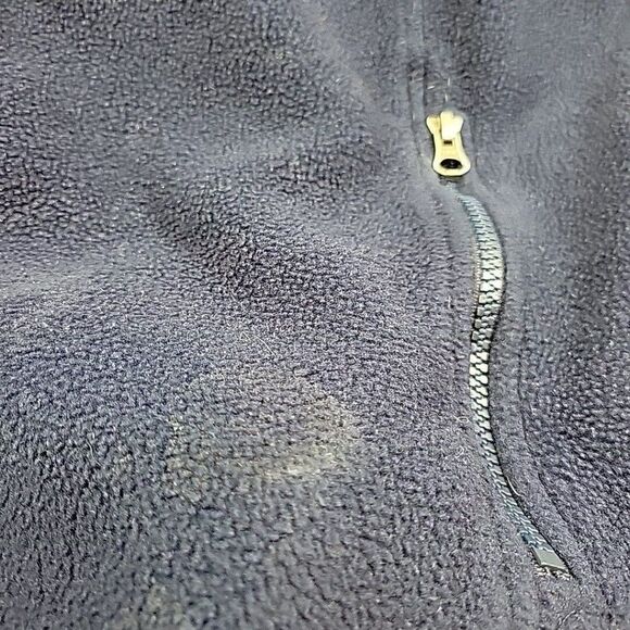 LL Bean Fleece Vest Mens 2XL Blue Full Zip Outdoor Pockets *Flaws* - Picture 6 of 7
